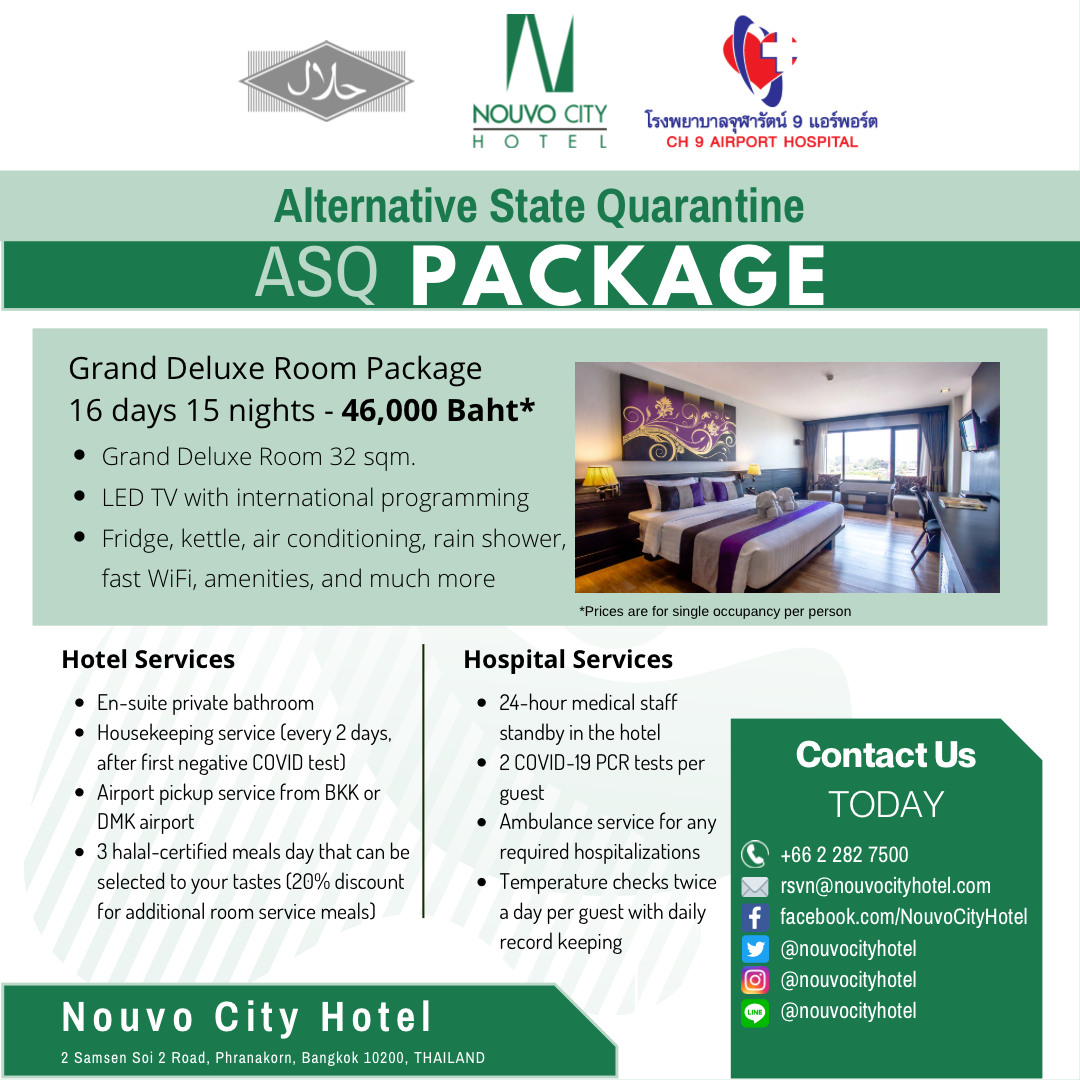 ASQ Hotel in Bangkok with Halal Food | Nouvo City Hotel, Bangkok